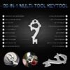 20-in-1 Stainless Steel EDC Key Ring Multi Tool