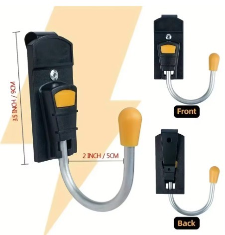 Universal Clip - On Waistband Tool Hook - Multifunctional Belt Holder for Cordless Electric Tools & Tape Measures