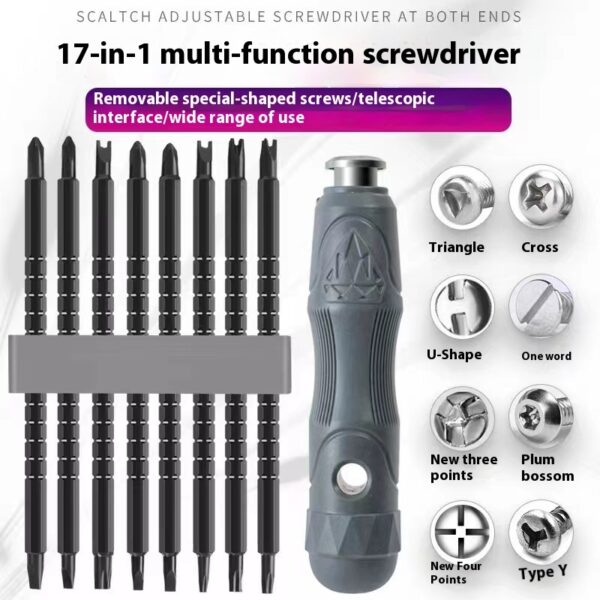 Multifunctional 17-in-1 Magnetic Screwdriver Set