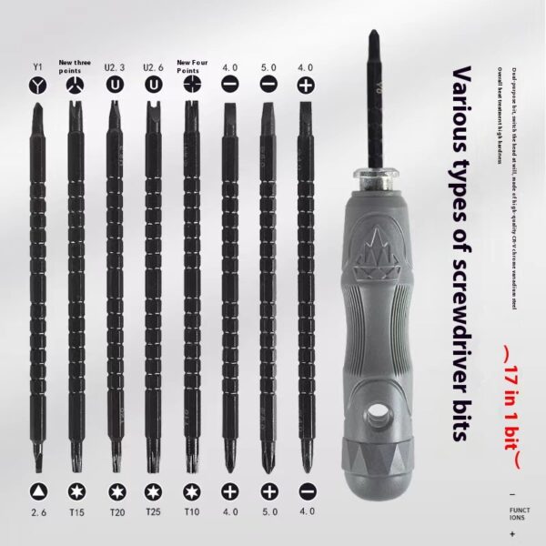 Multifunctional 17-in-1 Magnetic Screwdriver Set