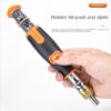 10-Bit Multi-Angle Ratchet Screwdriver - Compact Tool with Integrated Bit Storage