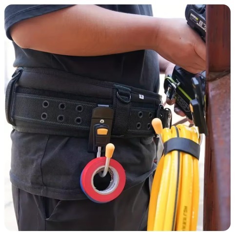 Universal Clip - On Waistband Tool Hook - Multifunctional Belt Holder for Cordless Electric Tools & Tape Measures