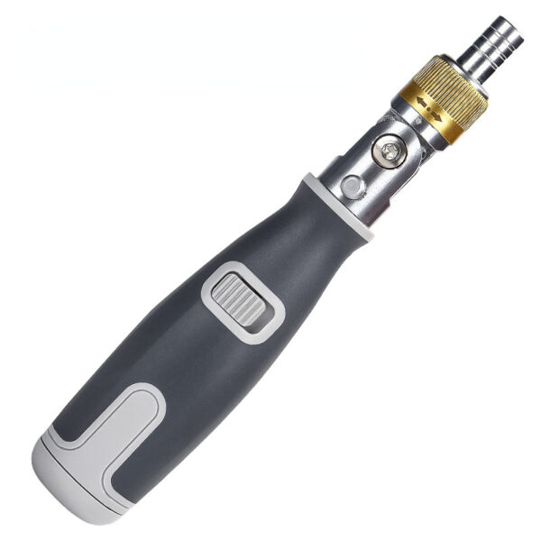 10-Bit Multi-Angle Ratchet Screwdriver - Compact Tool with Integrated Bit Storage