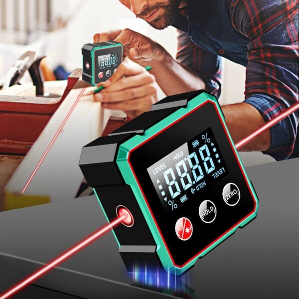 Magnetic Digital Angle Finder With Electronic Laser
